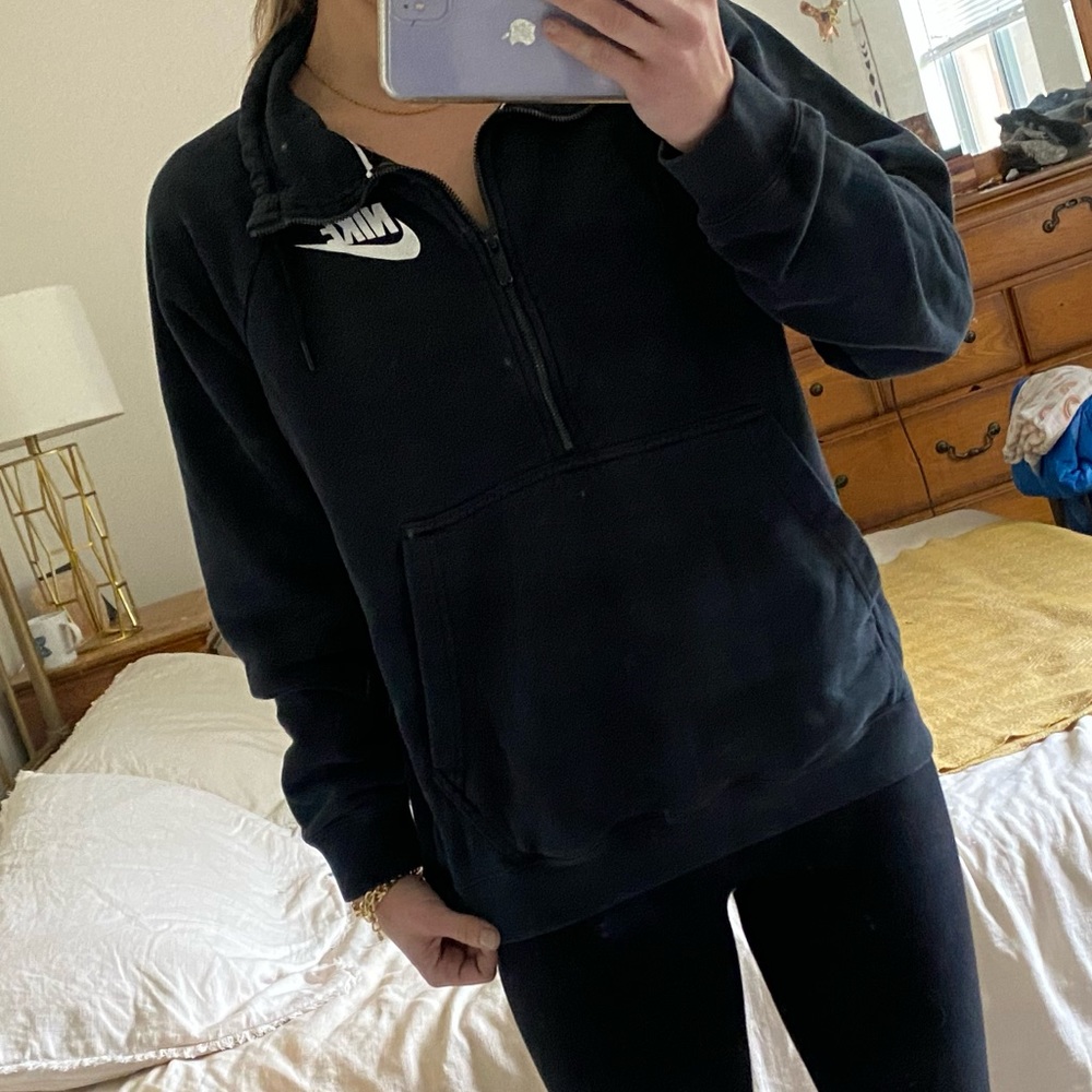 Black Nike half zip up